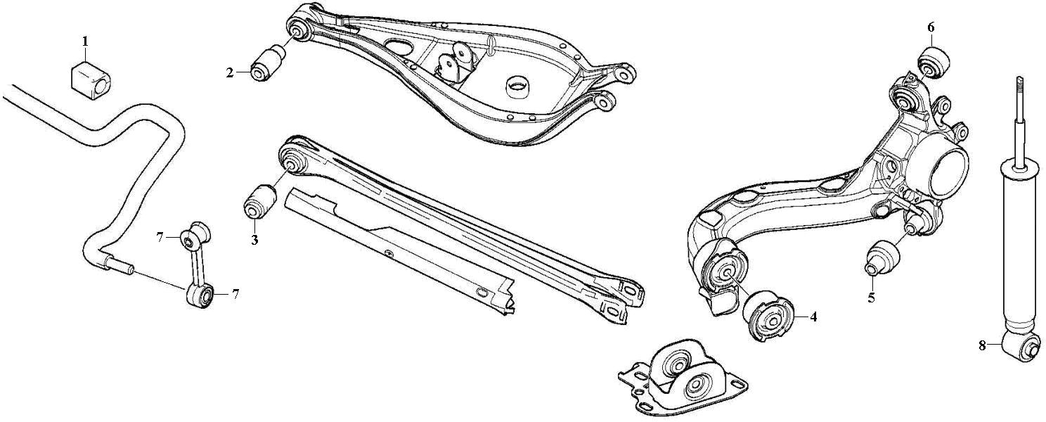 Схема задней подвески бмв е90