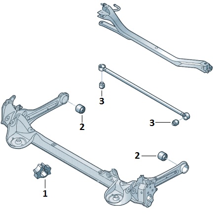 Джетта 5 задняя подвеска запчасти схема
