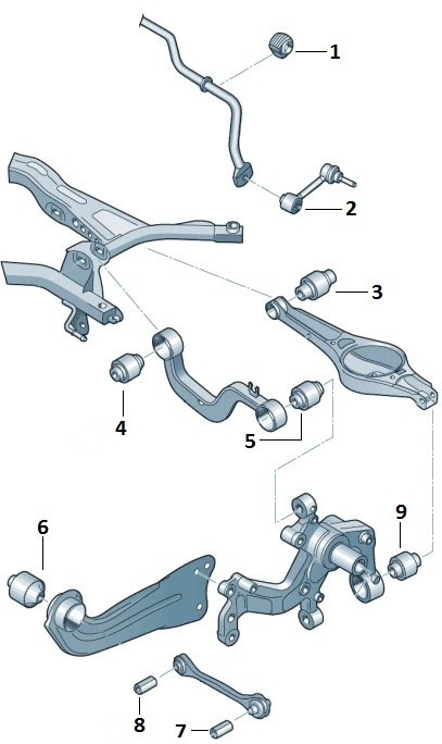 Подвеска джетта 5 схема