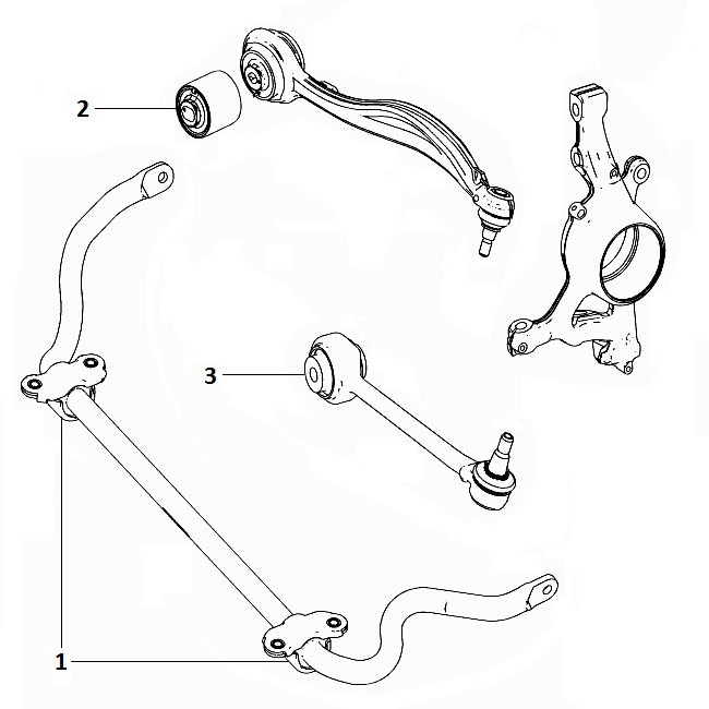Схема задней подвески мерседес w203