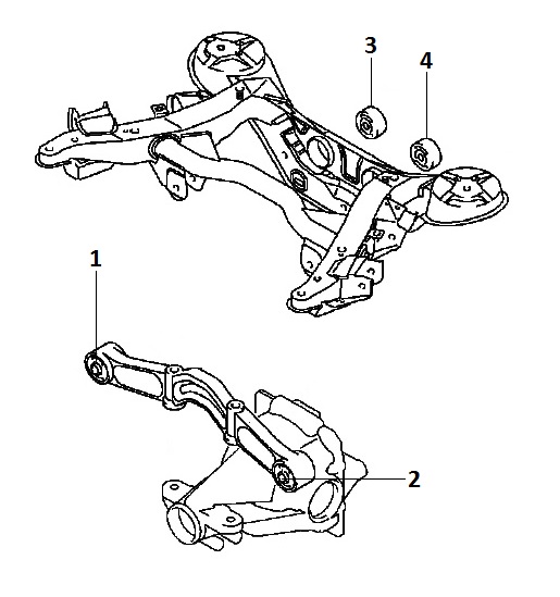 Схема задней подвески паджеро 4