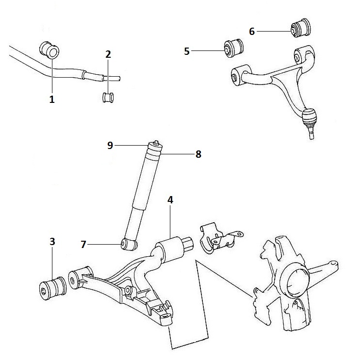 Схема подвески мерседес мл 164