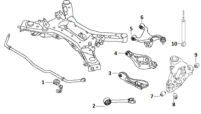 Схема задней подвески ниссан теана