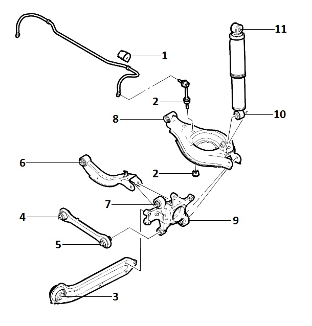 Схема задней подвески шевроле каптива