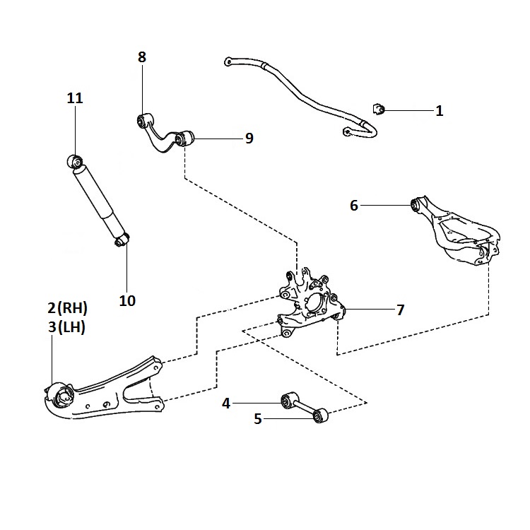 Схема задней подвески лексус rx300