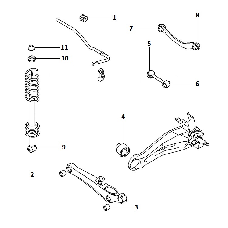 Задняя подвеска митсубиси аутлендер 3 схема